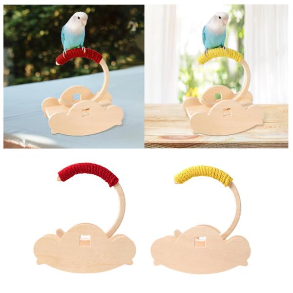 オウム遊び場ケージアクセサリー卓上運動玩具セキセイインコ用オカメインコイエロー