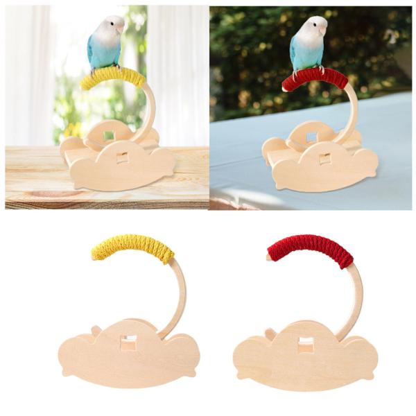 オウム遊び場ケージアクセサリー卓上運動玩具セキセイインコ用オカメインコイエロー