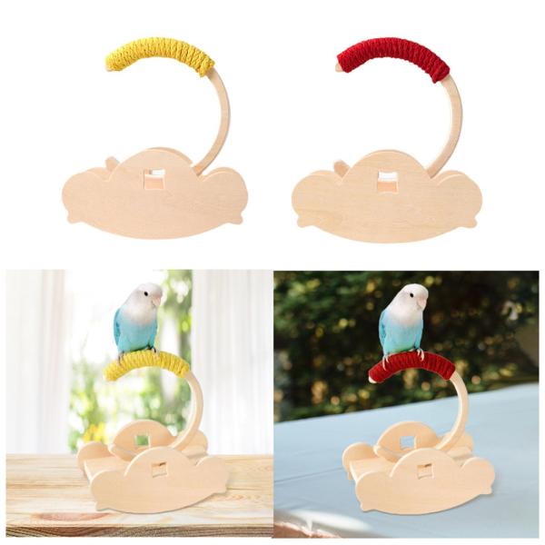 オウム遊び場ケージアクセサリー卓上運動玩具セキセイインコ用オカメインコイエロー