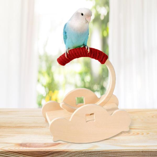 オウム遊び場ケージアクセサリー卓上運動玩具セキセイインコ用オカメインコレッド