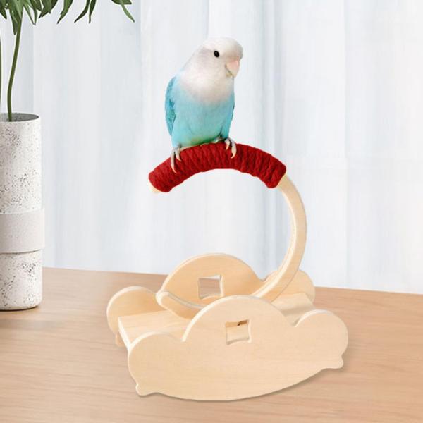 オウム遊び場ケージアクセサリー卓上運動玩具セキセイインコ用オカメインコレッド