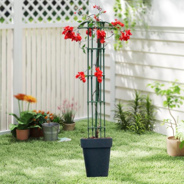 ガーデンオベリスクトレリス 防錆性 鉢植え植物サポート 花つる用 110cm 傘1本