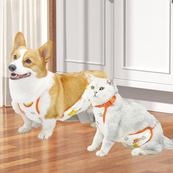 メスのペット用犬用ストマッカー 通気性のあるペット用コスチュームドレスアップ用布 子犬用 56cm