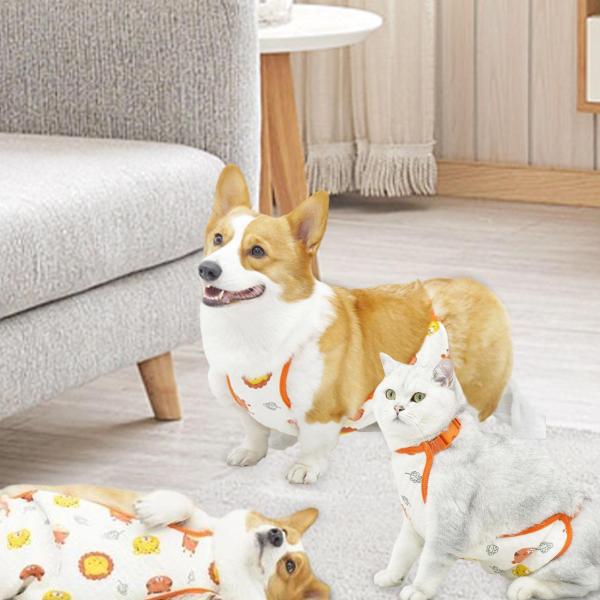 メスのペット用犬用ストマッカー 通気性のあるペット用コスチュームドレスアップ用布 子犬用 56cm