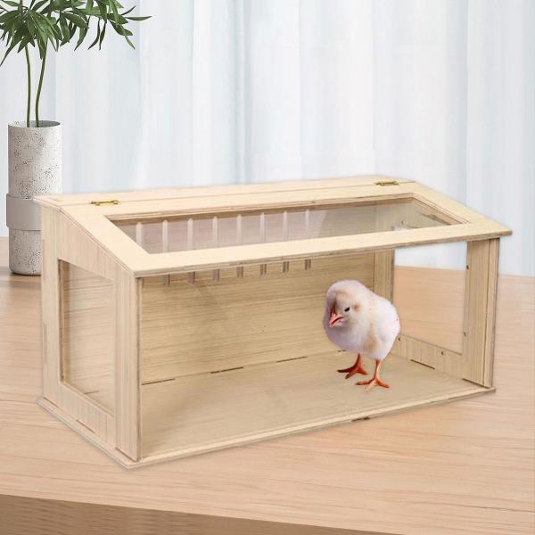 木製ハムスターケージ巣鶏飼育箱マウスモルモットチンチラ用透明側面