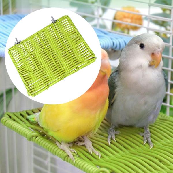 鳥用止まり木プラットフォーム 小動物用ケージアクセサリー セキセイインコ オカメインコ コニュア グリーン