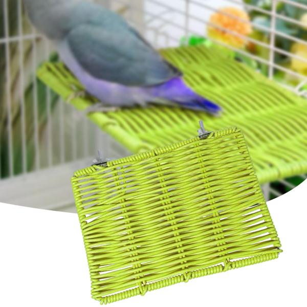 鳥用止まり木プラットフォーム 小動物用ケージアクセサリー セキセイインコ オカメインコ コニュア グリーン