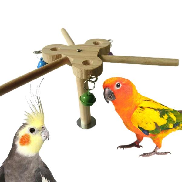 回転する鳥の止まり木おもちゃ。オカメインコ、セキセイインコ、インコ