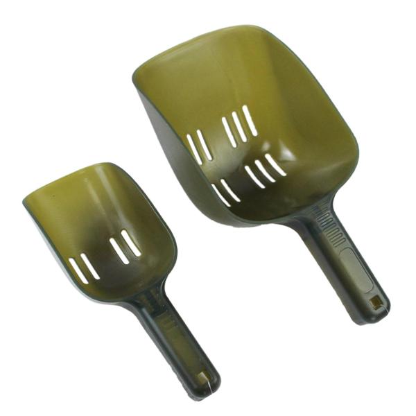 2 個 釣り餌スクープルアースクーパー初心者と経験者向け深くて厚い排水穴付きボイルスクープ