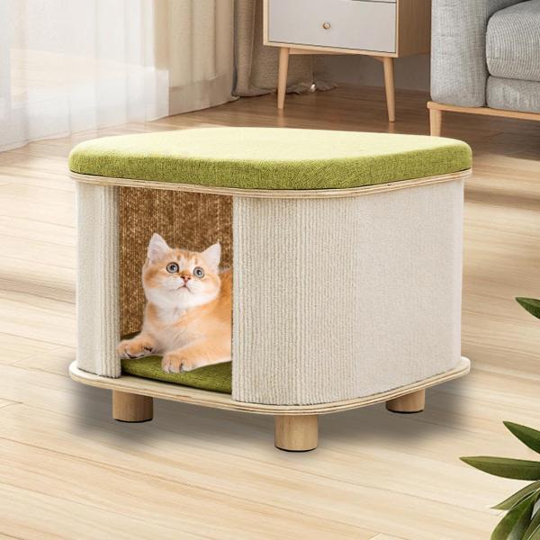 キャットハウス スツール フットスツール 爪とぎパッド クリエイティブ