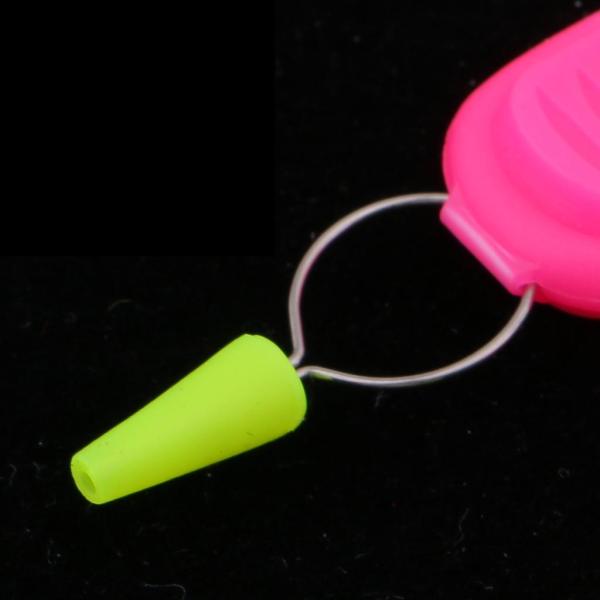 5xスピニングリールラインストッパーバイトキャスティングワイヤーバックルホルダーキーパーローズレッド