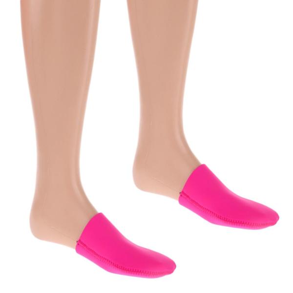 2色選べ ネオプレン製 ソックス ランニング ハイキング ウォーキング用 14×10.6cm 男女兼用 1ペア - ローズレッド