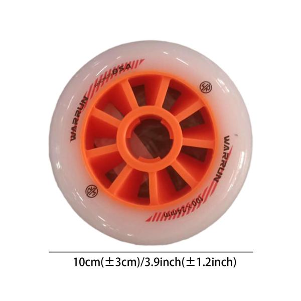 Fenteer PU製 ローラースケートホイール インラインスケートホイール 全4色 - オレンジ, 100mm