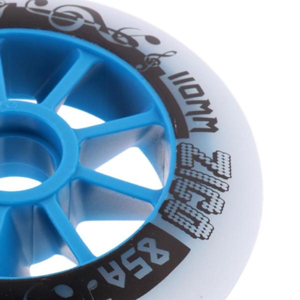 Fenteer PU製 ローラースケートホイール インラインスケートホイール 全4色 - 青, 110mm
