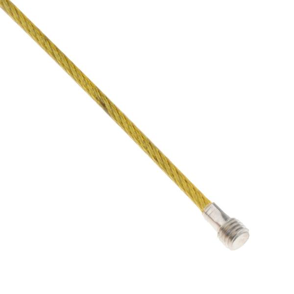 10本のケーブルワイヤーループ荷物タグループステンレススチールワイヤーストラップ黄色