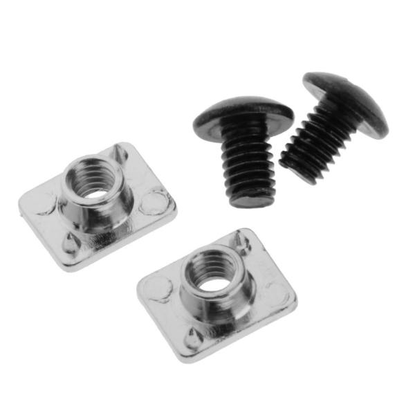 2ピース/個金属ネジナットローラースケートバックルストラップネジ交換用ボルト