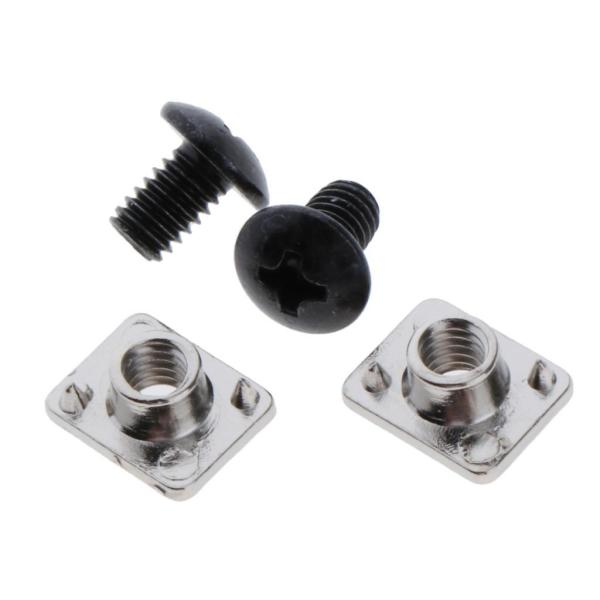 2ピース/個金属ネジナットローラースケートバックルストラップネジ交換用ボルト