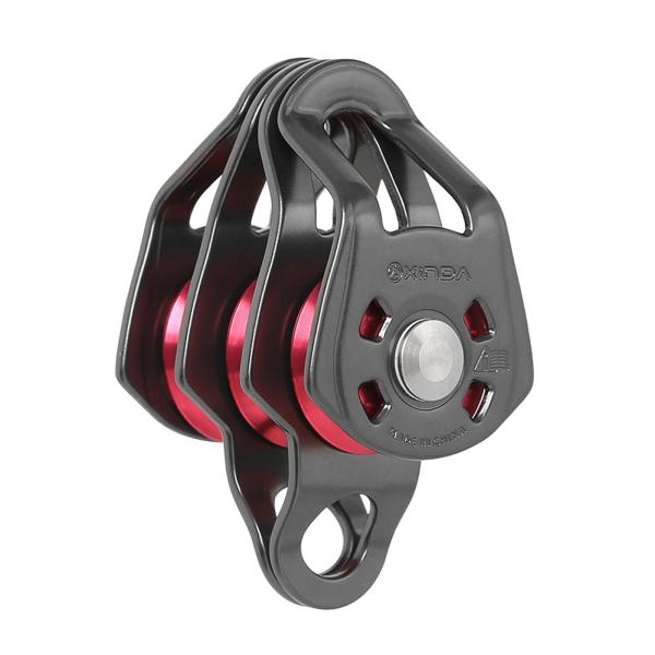 クライミングプーリー 滑車 ロッククライミング ジップライン 登山 最大荷重25kn ダブルベアリング ブラック クライミングシリーズ N244 Amazon | ジップラインプーリー 8-13mm クライミングプーリー