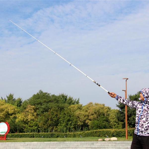 1pcポータブル釣り竿超軽量カーボンファイバー伸縮ポール3.0M