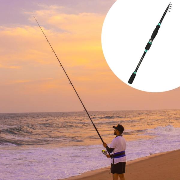 釣り竿超軽量カーボンファイバー伸縮式釣り竿1.8mストレート