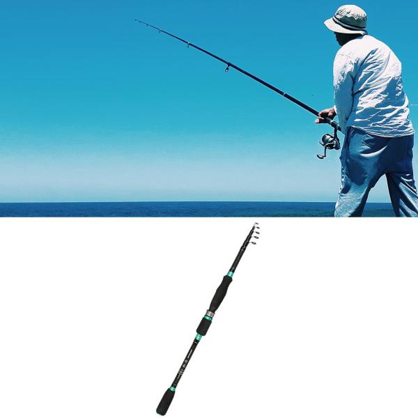 釣り竿超軽量カーボンファイバー伸縮式釣り竿1.8mストレート