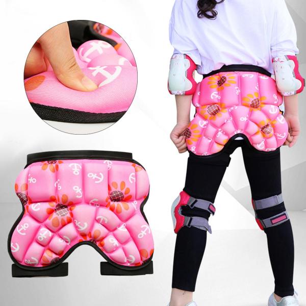 3Dパッド入りヒッププロテクションショーツバットガードパッド耐衝撃性キッズピンク