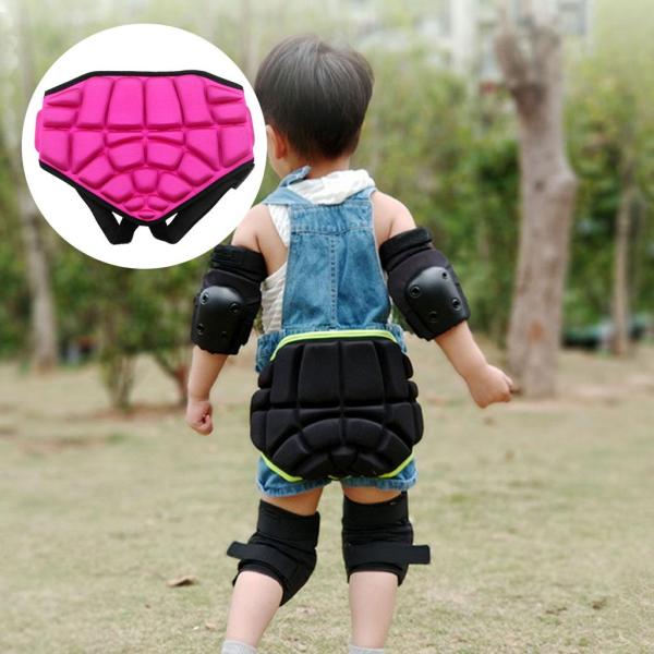 ソフトキッズバットパッドプロテクションヒップバットガードスキースケートピンク用3Dパッド入りパンツ