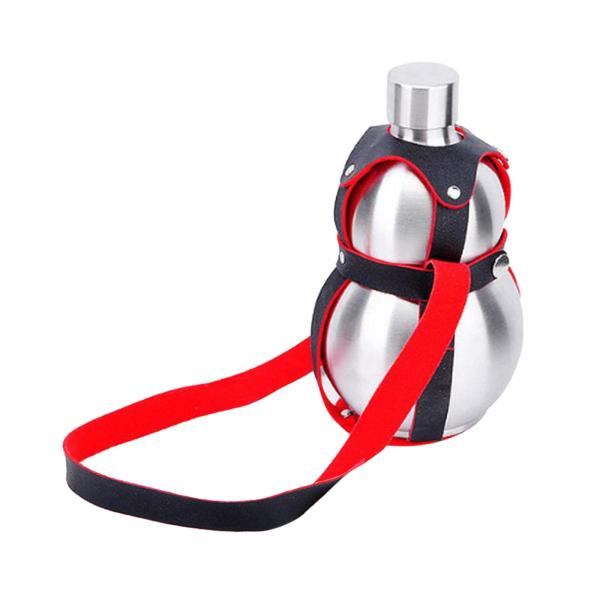 ステンレス鋼ヒップフラスコひょうたんボトルワインポット酒アウトドアギフト250ml