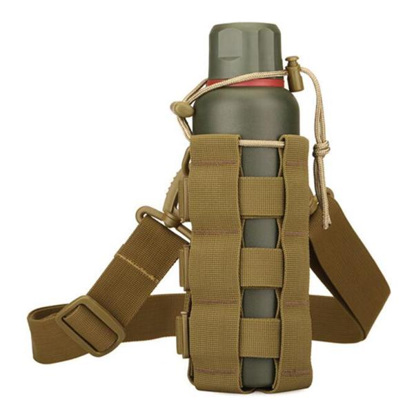キャンプトラベルブラウン用2.5Lウォーターボトルポーチバッグ巾着モールホルダー
