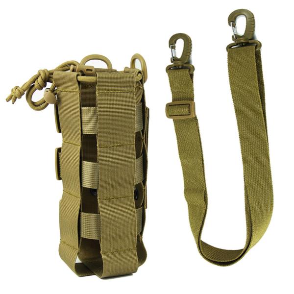キャンプトラベルブラウン用2.5Lウォーターボトルポーチバッグ巾着モールホルダー