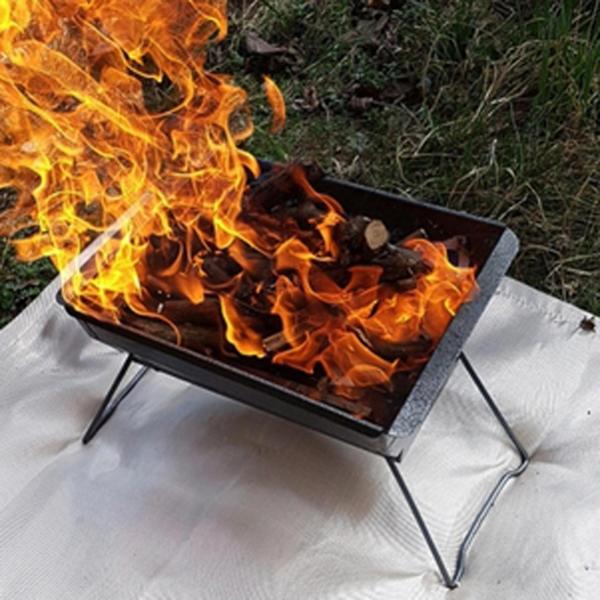 耐火マットファイアピットパッド芝生耐熱木材燃焼ヤードM60x80cm