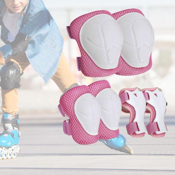 自転車の野外活動のためのチャイルドギアセット保護調整可能な手ピンク