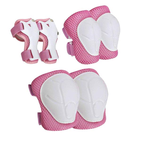 自転車の野外活動のためのチャイルドギアセット保護調整可能な手ピンク