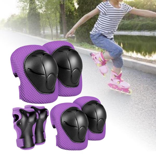 自転車のアウトドアアクティビティのためのチャイルドギアセット保護調整可能な手パープル