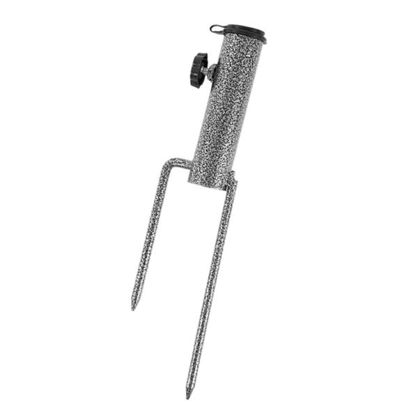 パラソル傘ベーススタンド屋外ガーデンメタルパラソルホルダー(フォーク2本付き)パイプ径2.8cm