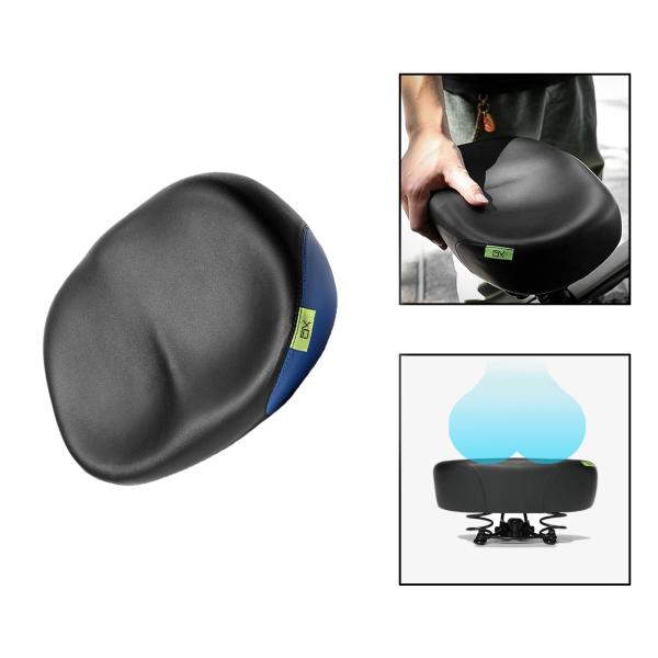 バイクシート自転車サドル通気性交換ショックアブソーバーブルー