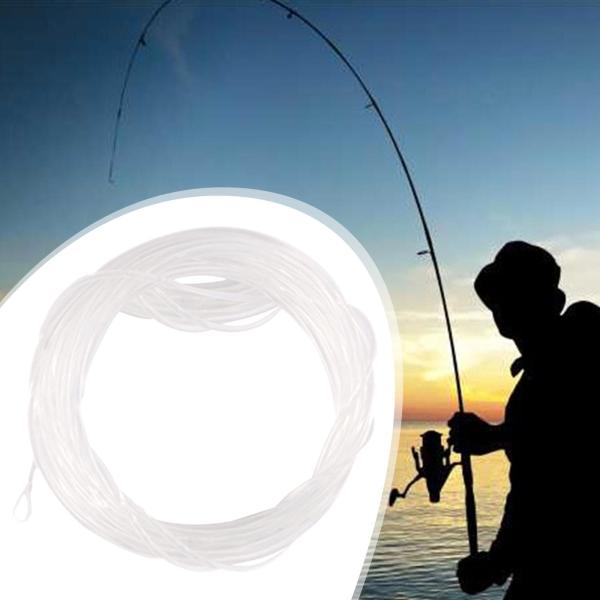 溶接ループ付きフライライン淡水塩水フライフィッシングラインポリリーダー7FT12lbsクリアフローティング