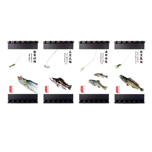 6本のロッド釣り竿ホルダー家庭用の安定した壁に取り付けられたすべてのタイプのロッドガレージ