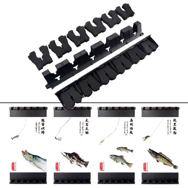 6本のロッド釣り竿ホルダー家庭用の安定した壁に取り付けられたすべてのタイプのロッドガレージ