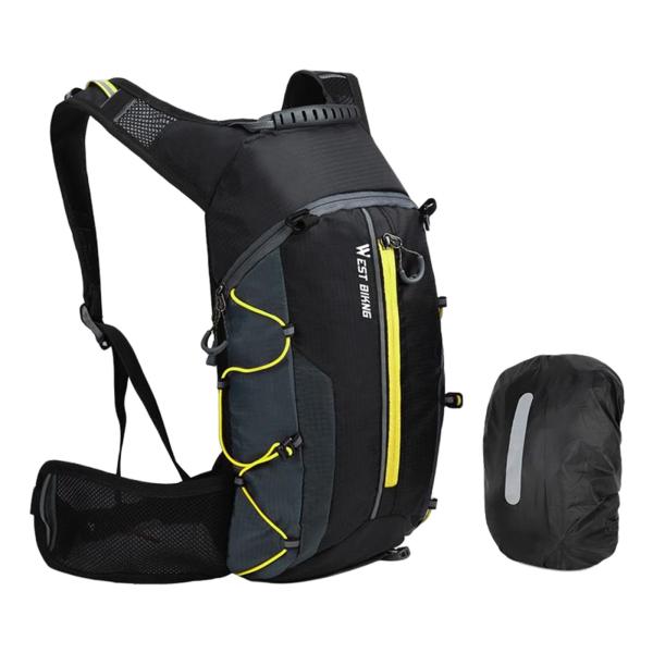 10Lサイクリングバックパックハイキングデイパックリュックサックライディングデイパックブラックイエローランニング用