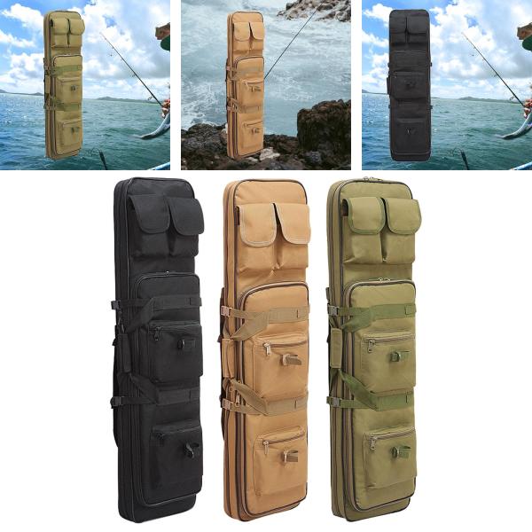 釣り竿 耐摩耗性保護カバー ツールケース トラベル ブラック