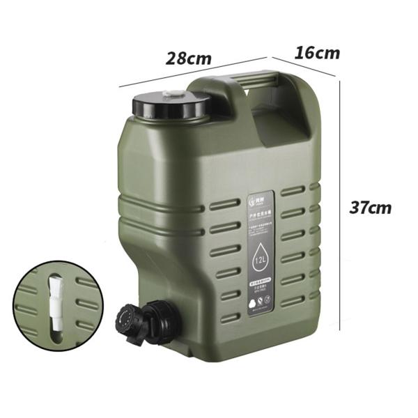 ウォーターコンテナ 蛇口付 水差し 水差し BBQ ピクニック サバイバル用 12L