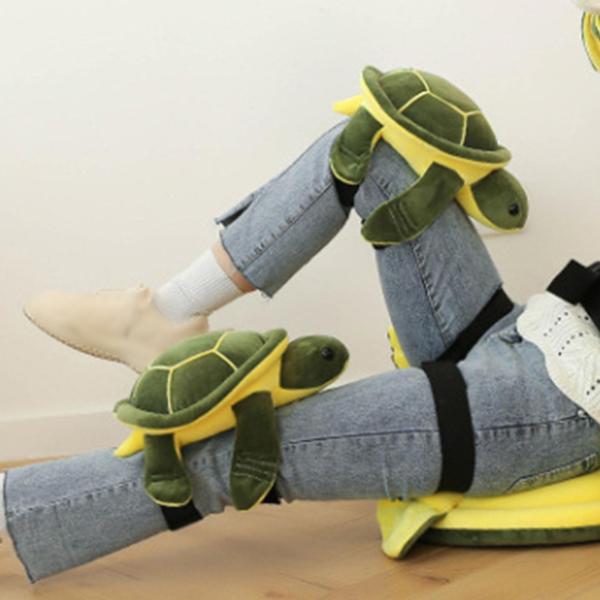 アウトドア スキー プロテクター 調節可能 落下防止 ギフト タートル シェイプ ぬいぐるみ 2個 膝パッド