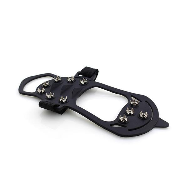 11 スパイク 丈夫なアイスクリート 釣り アウトドア アクティビティ ウォーキング ブラック S