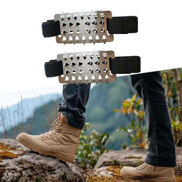 2個のアイススノーグリッパーアイゼンクリートノンスリップフットウェアスノーウォーキング