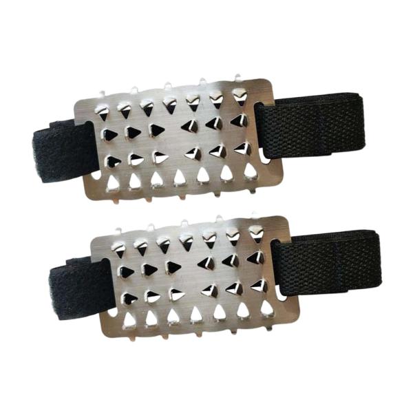 2個のアイススノーグリッパーアイゼンクリートノンスリップフットウェアスノーウォーキング