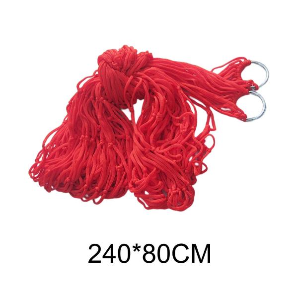 キャンプ ハンモック スイング ネット スリーピング ベッド フック付き ハイキング ガーデン ヤード レッド