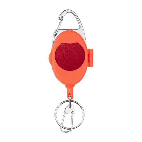 フライフィッシング Zinger カードホルダー 格納式バッジホルダー キーチェーン リールクリップ レッド