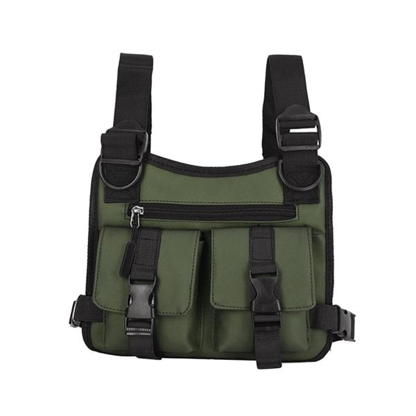 チェストリグバッグ ポーチ ライトバッグ 軽量 防水 男女兼用 グリーン