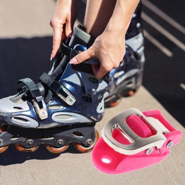 インライン ローラー スケート スパイダー バックル マウント スキー アイス スケート アクセサリー  ピンク